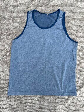 Lululemon Men's Blue Heathered Athletic Tank Size L